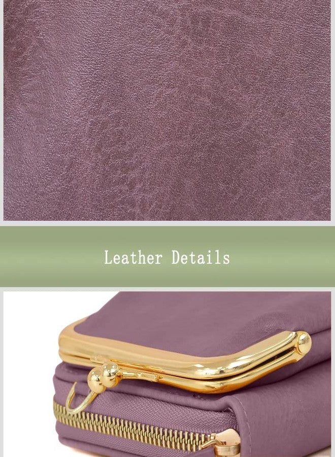 موكا حقيبة كتف نسائية من MOCA للبنات مزودة بجيب لحمل الهاتف المحمول، لون بنفسجي، 7.1 × 4.3 × 1.9 بوصة - Image 5